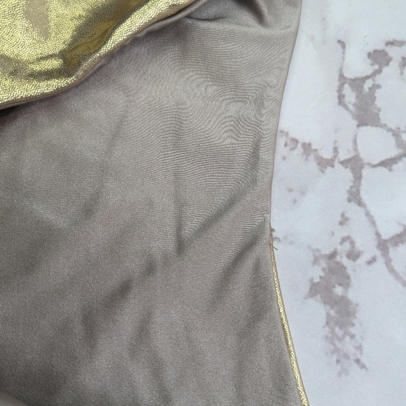 Good American Swim Bottom Women 4 XL Foil High Rise Waist Bikini Metallic Gold - Picture 7 of 9